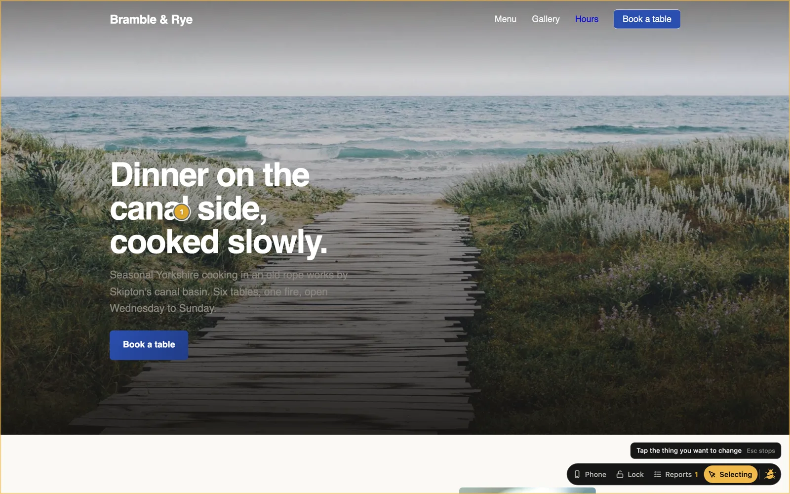 The change applied and saved